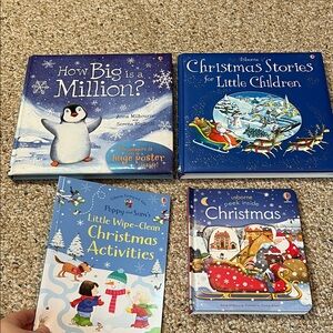 Usborne Christmas Stories, How Big is a Million, Wipe Clean & Peek Inside